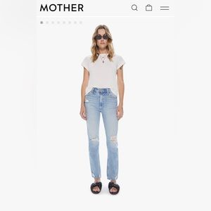 MOTHER SUPERIOR High Waisted Rider Skimp Jeans in The Confession